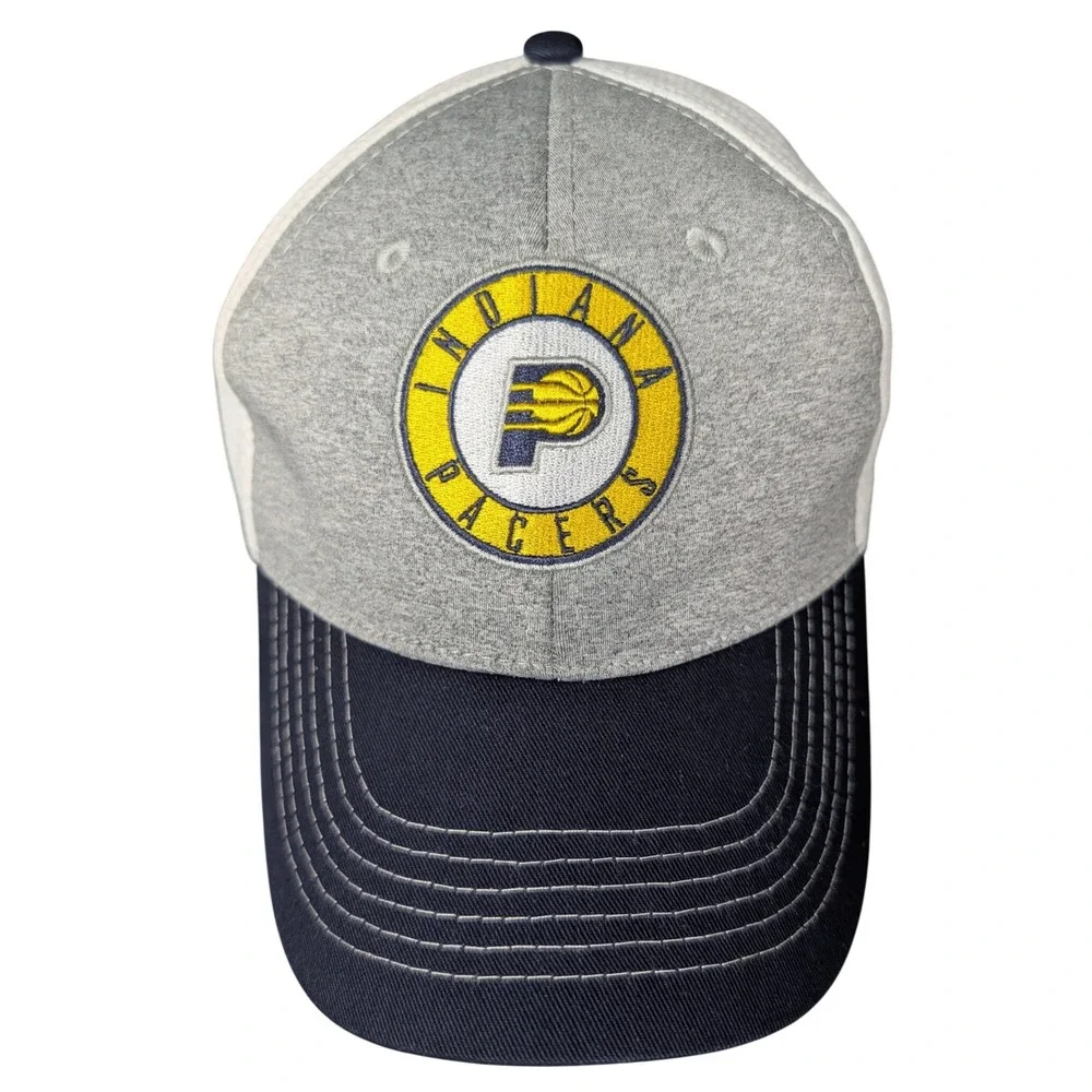 Indiana Pacers Lucas Oil Baseball Cap Snapback‎ Adult Adjustable Gray Navy